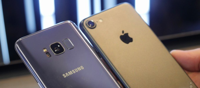 galaxy s8 vs apple iphone 7