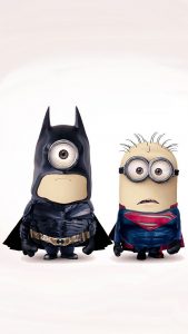 Batman and Superman Minions iPhone 5 Wallpaper