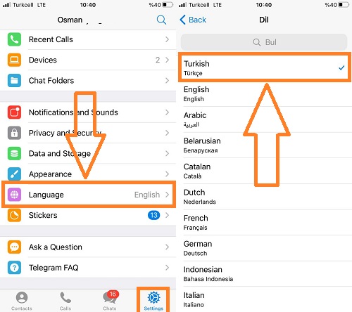 Telegram Dilini Türkçe Yapma (PC, Android, iOS) - Teloji