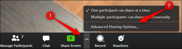 zoom advanced sharing options