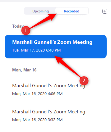 zoom meetings recorded