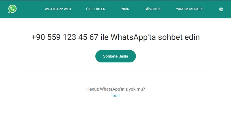 whatsapp ta sohbet edin