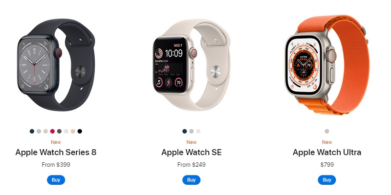 apple watch amerika fiyatlari