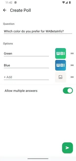 whatsapp anketlere fotograf ekleme
