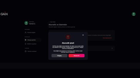 gain abonelik iptali nasil yapilir