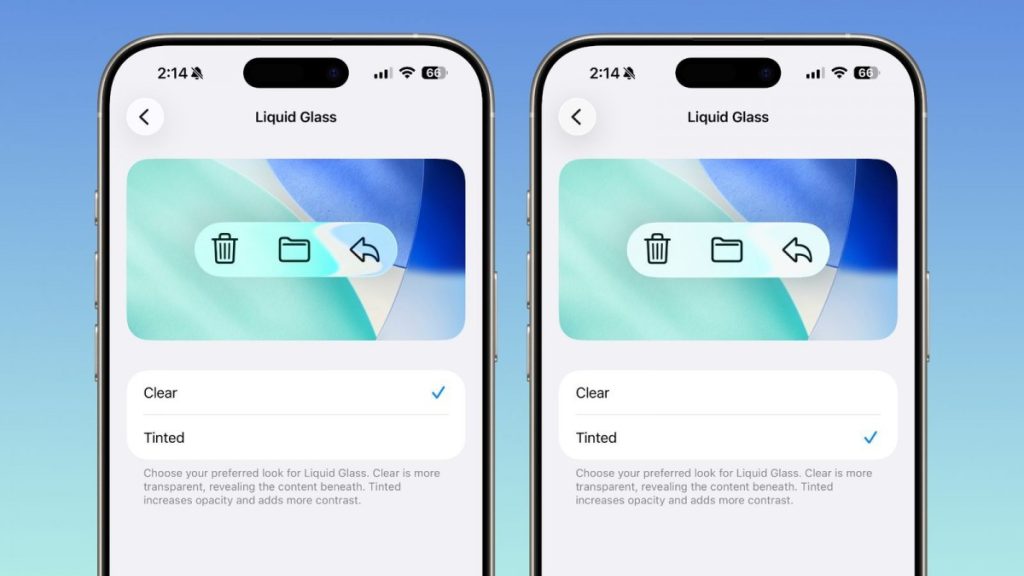 iOS 26.1 beta sürümü, Liquid Glass’ı yumuşatma özelliğini getirdi liquid glass ayarlama