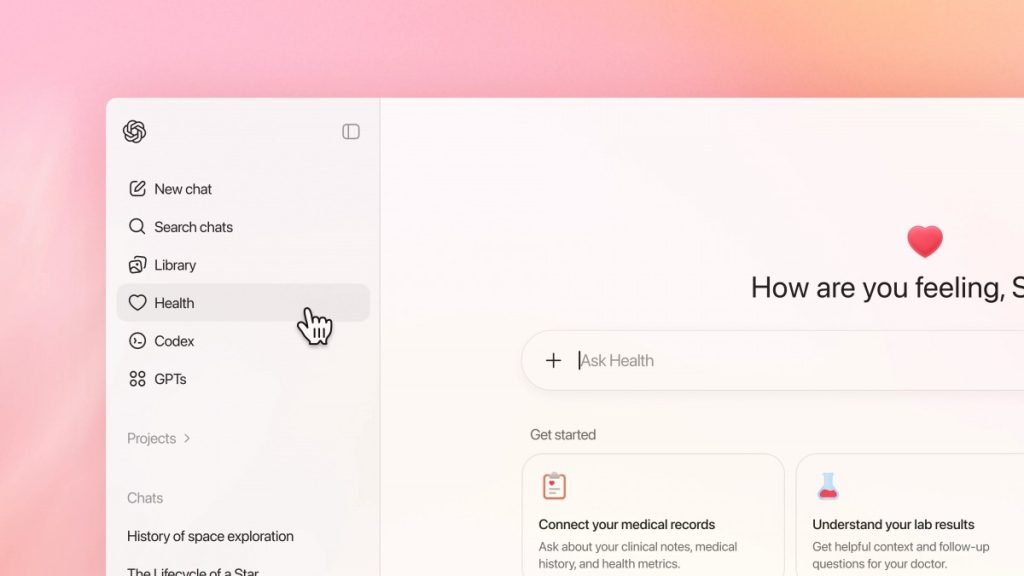 OpenAI, Apple Health ve MyFitnessPal entegrasyonuyla ChatGPT Health'i piyasaya sürdü chatgpt health