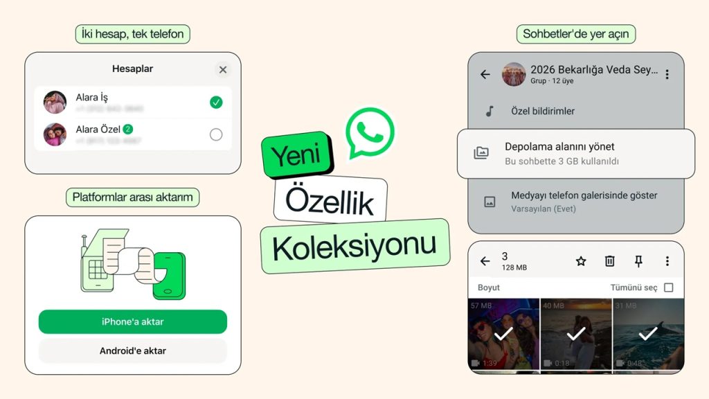 whatsapp coklu hesap ve yenilikler